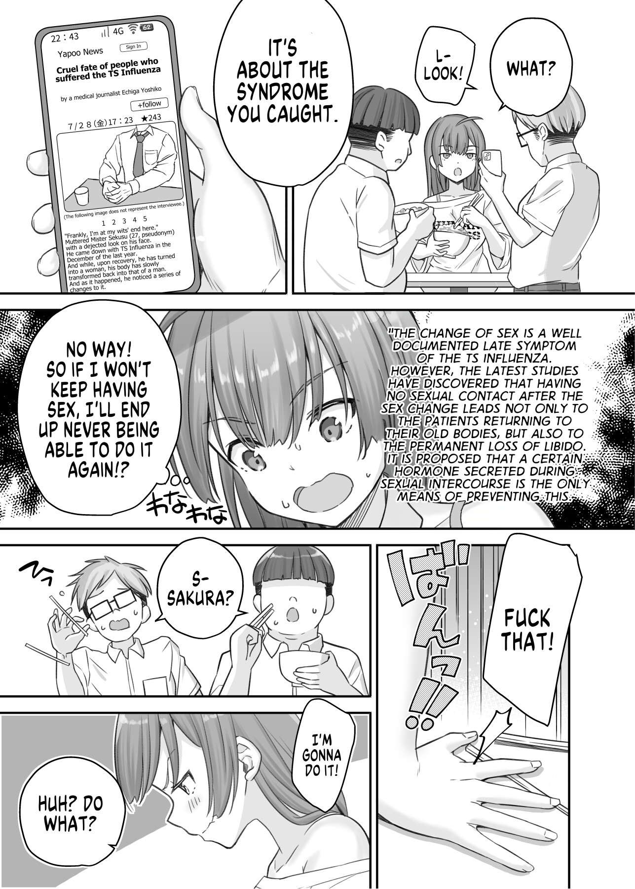 Hentai Manga Comic-The Loser Me Got Turned Into a Girl, so I Tried Having Degenerate Sex-Read-42